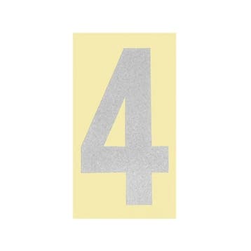 Huisnummer 4 Sticker - Pakketbrievenbus, Verzenden, Nieuw
