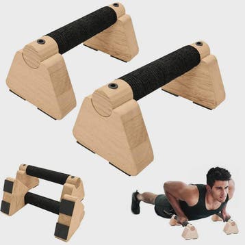Houten Push-Up Bars & Parallettes voor Thuis Workout - Stabi, Verzenden, Nieuw