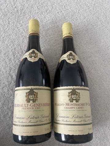 1998 Domaine Latour-Giraud; Meursault Genevrières & 1994, Verzamelen, Nieuw