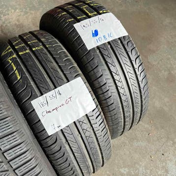 2 x Champiro 185-55-16 Zomerbanden 7mm, Auto-onderdelen, Banden en Velgen, Gebruikt, 16 inch, Band(en), Personenwagen
