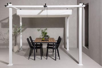 Pergola Eva  Wit  Aluminium  295x295cm  The Outsider, Verzenden, Nieuw