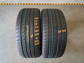 245/45/18 100Y*RSC MOE GOODYEAR ZOMERBANDEN 5,9MM PROFIEL 2X, Ophalen, 18 inch, Band(en), Personenwagen