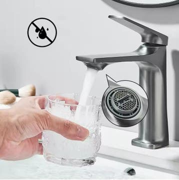 Moderne Wastafelkraan Badkamer Één Hendel Warm/Koud RVS, Huis en Inrichting, Badkamer | Badkamermeubels, Verzenden, Nieuw