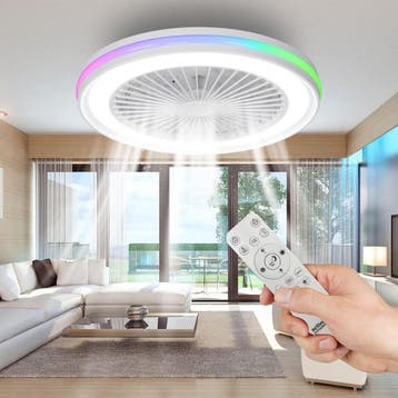 Design Plafondventilator 47cm | 24% Korting, Witgoed en Apparatuur, Ophalen of Verzenden, Ventilator met afstandsbediening, Zo goed als nieuw