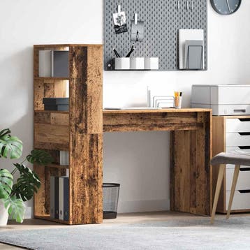 vidaXL Bureau Oud Hout Bewerkt hout 113 x 54 x 120 cm, Verzenden, Nieuw