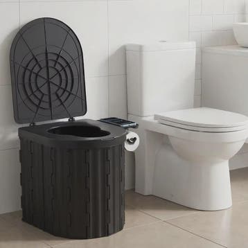 Draagbaar Camping Toilet met Deksel & Toiletrolhouder - Nood, Verzenden, Nieuw