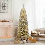 2dekans | Coast Besneeuwde Slim Kunstkerstboom met LED, Diversen, Kerst, Ophalen of Verzenden, Zo goed als nieuw