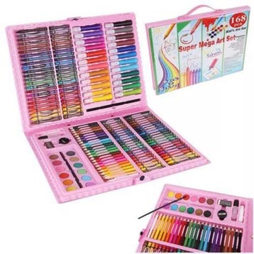 Maaleo Schilderset in Koffer - Junior - 168 stuks - Roze, Ophalen of Verzenden, Nieuw