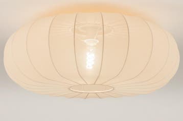 Rietveld Plafondlampen - Beige - Stof, Metaal, Verzenden, Nieuw