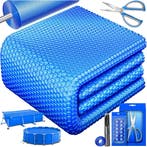 Zwembad Afdekzeil - Rond - Solarzeil - 366 cm - Blauw - KESS, Verzenden, Zo goed als nieuw