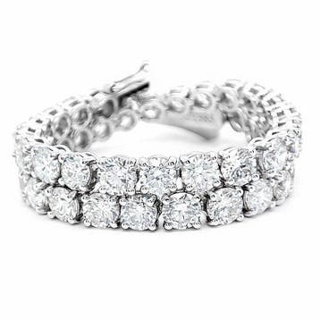 Armband - 14 karaat Witgoud - 11.75ct. tw. Diamant, Nieuw