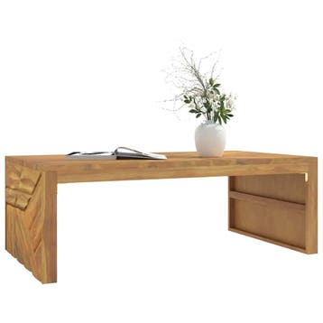 vidaXL Wandtafel 110x60x38 cm massief teakhout, 100 tot 150 cm, Verzenden, Nieuw, 50 tot 100 cm