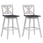 2dekans | Coast Bar Stool 2 Set Vintage Bar -stoelen met 360, Ophalen of Verzenden, Zo goed als nieuw, Wit
