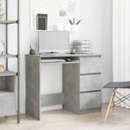 vidaXL Bureau 90x45x76 cm bewerkt hout betongrijs, Verzenden, Nieuw