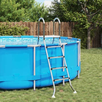 vidaXL Ladder voor bovengronds zwembad 195 x 150 cm 4-traps, Verzenden, Nieuw