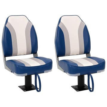 vidaXL Bootstoelen inklapbaar 2 st met hoge rugleuning, Verzenden, Nieuw