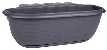Balkon Plantenbak Antraciet 10Ltr 51x20x18cm Kunstof, Ophalen of Verzenden, Nieuw