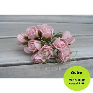 Mini Foam Roos Roze 2 cm Doos 144 stuks, Ophalen of Verzenden, Nieuw