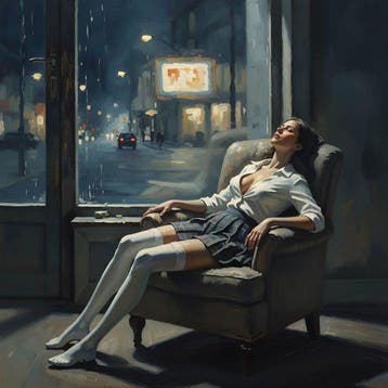 Le Yack - Night Window - Hand signed