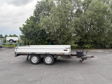Saris Plateauwagen 325 x 175 cm met kist en afdekzeil !, Ophalen, Gebruikt
