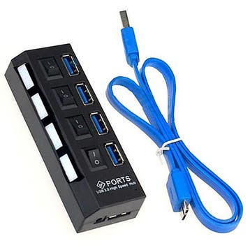 USB Hub - High Speed 4 Ports 3.0 - Multi Oplaadadapter -, Computers en Software, Dockingstations, Ophalen of Verzenden, Nieuw