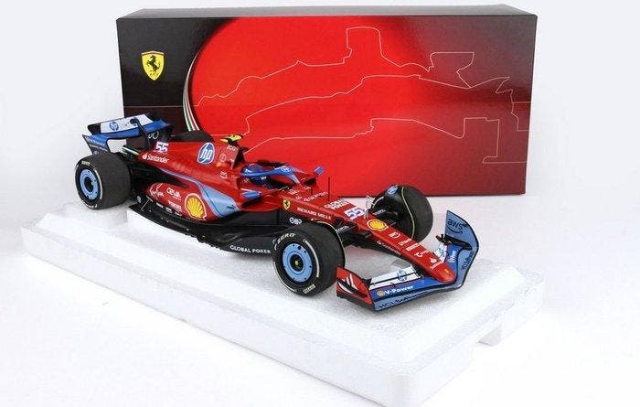 BBR 1:18 - Model raceauto - F1 Ferrari SF-24 - Carlos Sainz, Hobby en Vrije tijd, Modelauto's | 1:5 tot 1:12