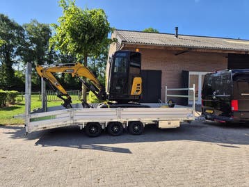 NIEUW JCS beavertrailer / machinetransporter Tridem, Ophalen of Verzenden, Nieuw