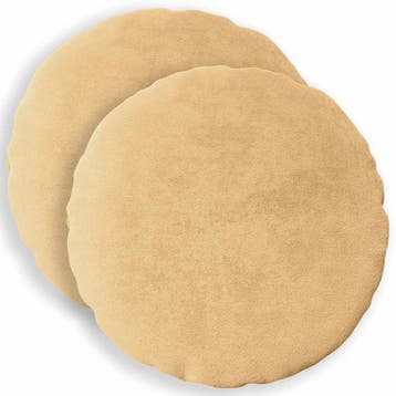 vidaXL Kussensloop 2 pcs HEERLEN Taupe Ø 30 cm Flanel, Verzenden, Nieuw