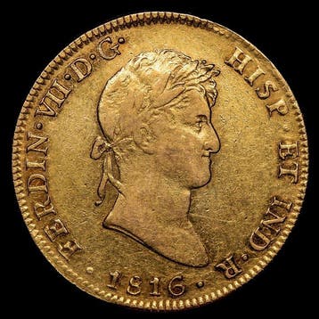 Spanje. Fernando VII. 8 Escudos 1816 - Mexico JJ