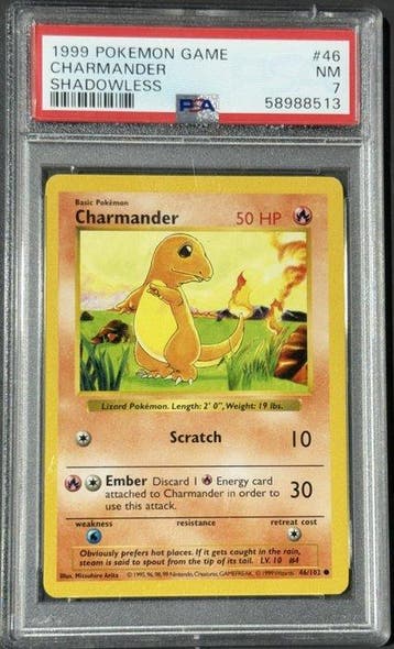 Pokémon - 1 Graded card - Charmander, Base Set (1999) - PSA, Hobby en Vrije tijd, Verzamelkaartspellen | Pokémon, Nieuw