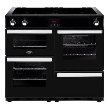 €2149 Belling Cookcentre 100 Ei Inductie fornuis Zwart, Ophalen of Verzenden, Nieuw