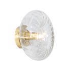 Smart wandlamp goud met glas incl. Wifi P45 - Ayesha, Verzenden, Nieuw, Glas, Art Deco