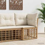 vidaXL Modulaire Outdoor Hoek Sofa Eenheid Naturel poly, Verzenden, Nieuw, Rotan