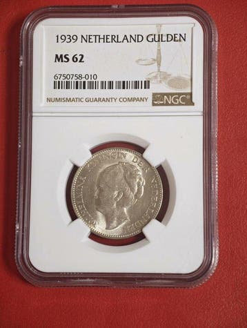 Nederland. Wilhelmina. 1 Gulden 1939 (Zonder minimumprijs), Postzegels en Munten, Munten | Nederland