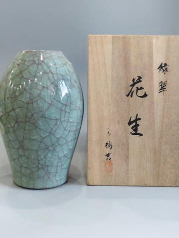 Vaas - Keramiek - Japan - Krakelglas vaas (Zonder