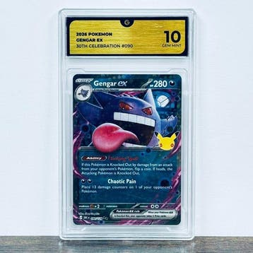 Pokémon Graded card - Gengar ex 090- 30th Anniversary –, Nieuw