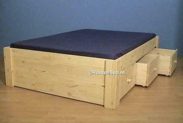 nieuwe stevige HOUTEN BEDDEN 50 matrasmaten, Ophalen of Verzenden, Nieuw, Hout