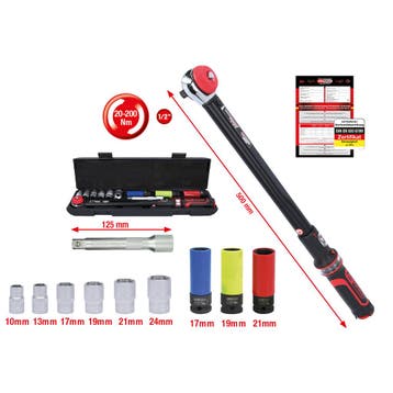 KS Tools 1/2 Momentsleutelset ERGOTORQUEprecision 20-200Nm, Verzenden, Nieuw