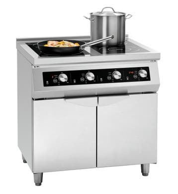 Bartscher 4-velden Inductiekookplaat op Kast GU | 2 x 5 kW,, Ophalen of Verzenden, Nieuw in verpakking