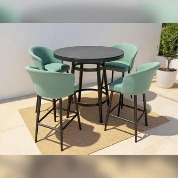 Luxe tuinset aluminium 100cm x106cm incl 4 stoelen, Tuin en Terras, Verzenden, Nieuw