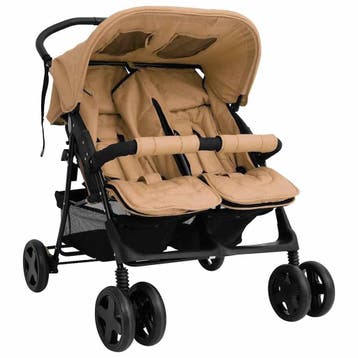 Duo Wandelwagen Staal | Tweedekansje | OP=OP, Kinderen en Baby's, Gebruikt, Duowagen, Ophalen of Verzenden, Kinderwagen