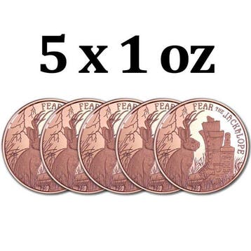 Verenigde Staten. 5 x 1 oz Cryptid Creatures Fear the