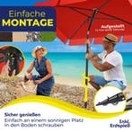 Stokparasol - Parasol - 200x125 cm - Tuinparasol - Rood - KE, Verzenden, Zo goed als nieuw