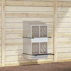 vidaXL Kippennestkast met 4 vakken gegalvaniseerd metaal, Verzenden, Nieuw