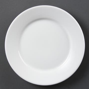 Olympia Whiteware borden met brede rand 23cm (12 stuks), Huis en Inrichting, Verzenden, Nieuw