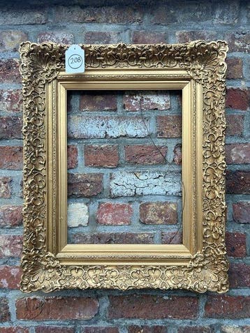 Lijst - 208. Antieke goud vergulde museum lijst. Voor