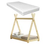 Juniorbed Tipi eenpersoonsbed incl. matras 70x140 - hout, Verzenden, Nieuw