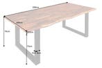 Massief houten eettafel GENESIS 200cm bruin gevlamd acacia, Ophalen of Verzenden, Nieuw