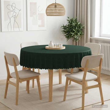 vidaXL Tafelkleed Rond Donkergroen Ø 180 cm, Huis en Inrichting, Tafelkleden, Verzenden, Nieuw