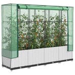 vidaXL Plantenbak verhoogd met kashoes 160x40x138 cm, Verzenden, Nieuw, Kunststof